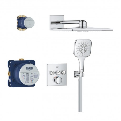 34864000 Grohtherm SmartControl - Скрита душ система с Rainshower SmartActive 310 Cube