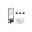 A89006002E Active One + A346244000 Meridian Compact + A8012B2002 Supralit - Oкачена Тоалетна MERIDIAN RIMLESS COMPACT + Структура и Бутон ACTIVE ONE + Тънка Седалка и Капак